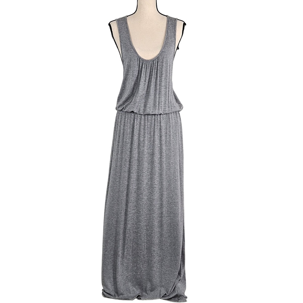 AX Armani Exchange  Heather Grey‎ Womens Maxi Dress Crisscross Back Medium NWT